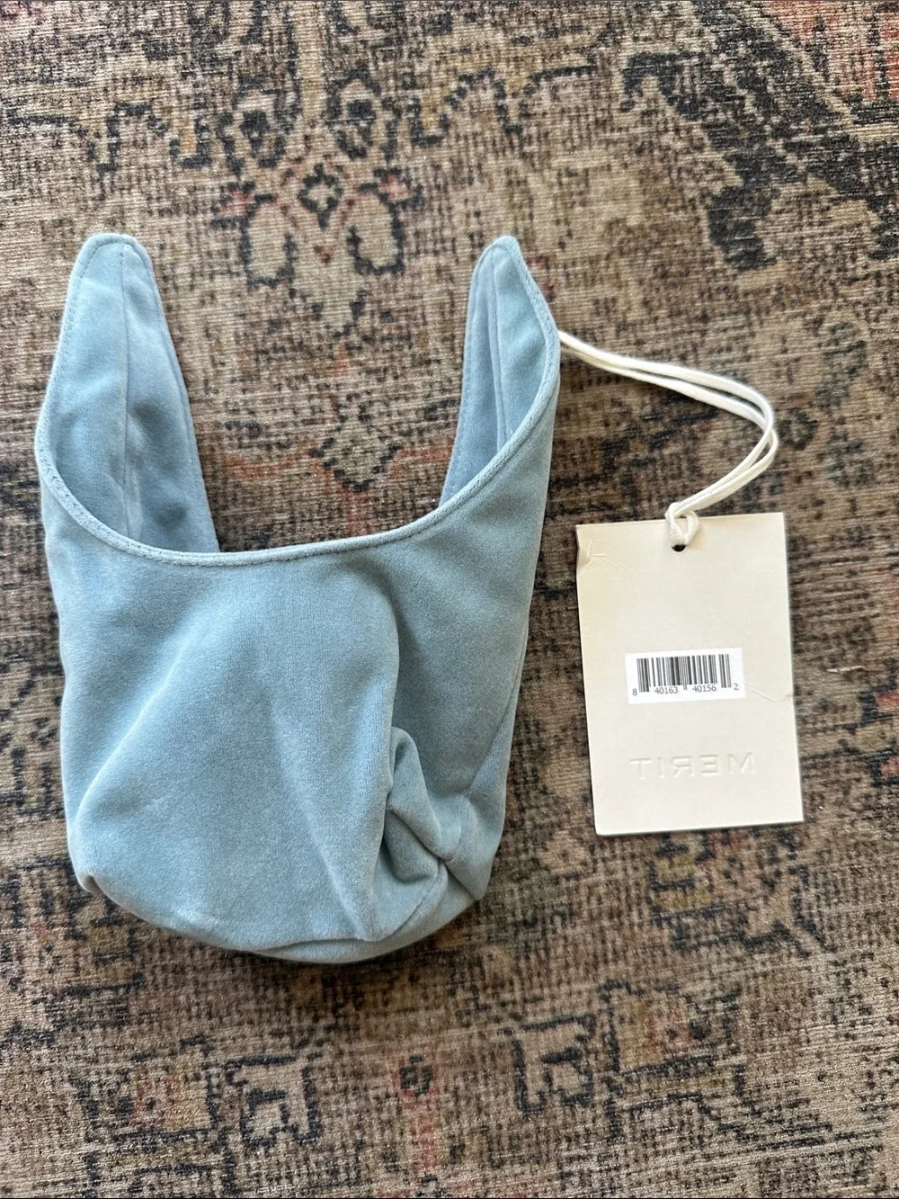Merit beauty mini blue makeup bag